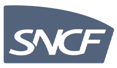 Logo SNCF - Référence client grand compte pour les interventions de Marie-Pierre Brunet.